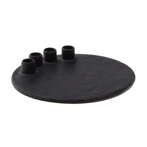 Kave Home, Nuvro Black Aluminium Candle Holder | Kave Home Great Britain
