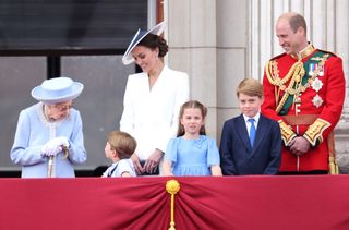 Queen Elizabeth with her family