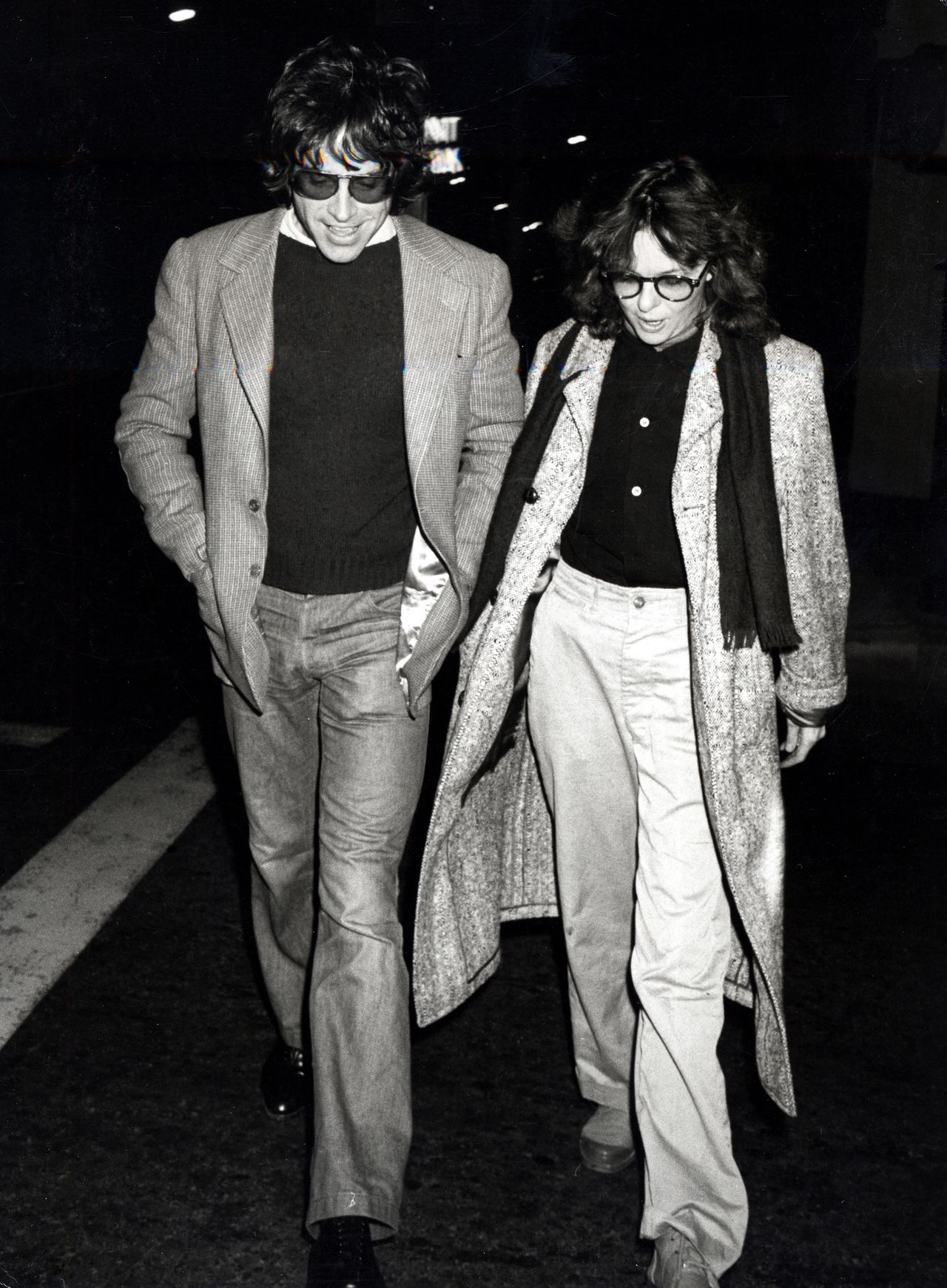 Diane Keaton's style evolution: Diane Keaton and Warren Beatty during Diane Keaton and Warren Beatty Sighting - April 14, 1978 at Mandarin Restaurant in Los Angeles, California, United States.