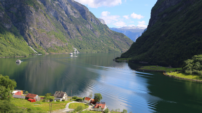 Naeroyfjord fjord in Norway.