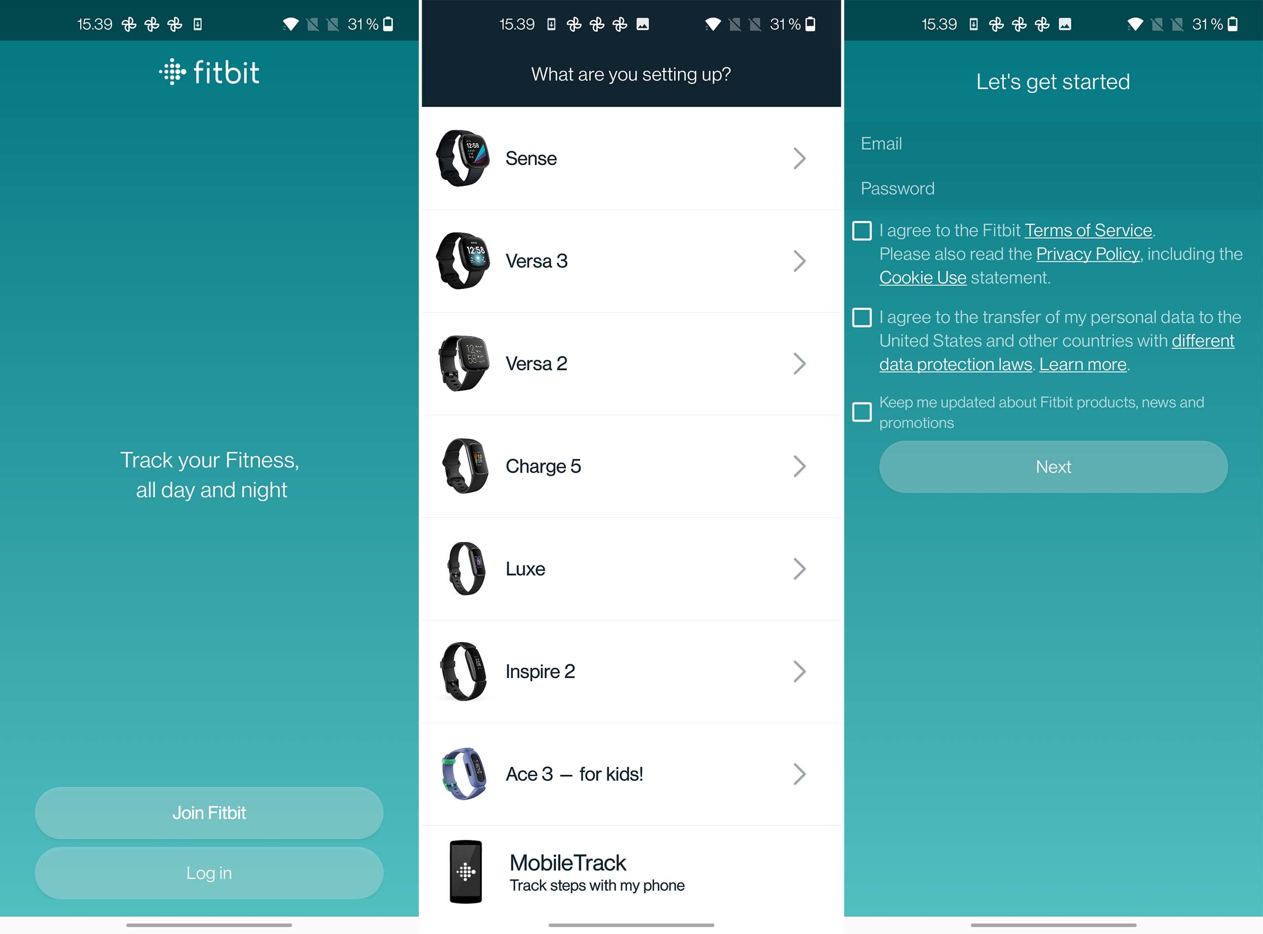Fitbit setup