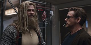 Thor and Tony Stark in Avengers: Endgame