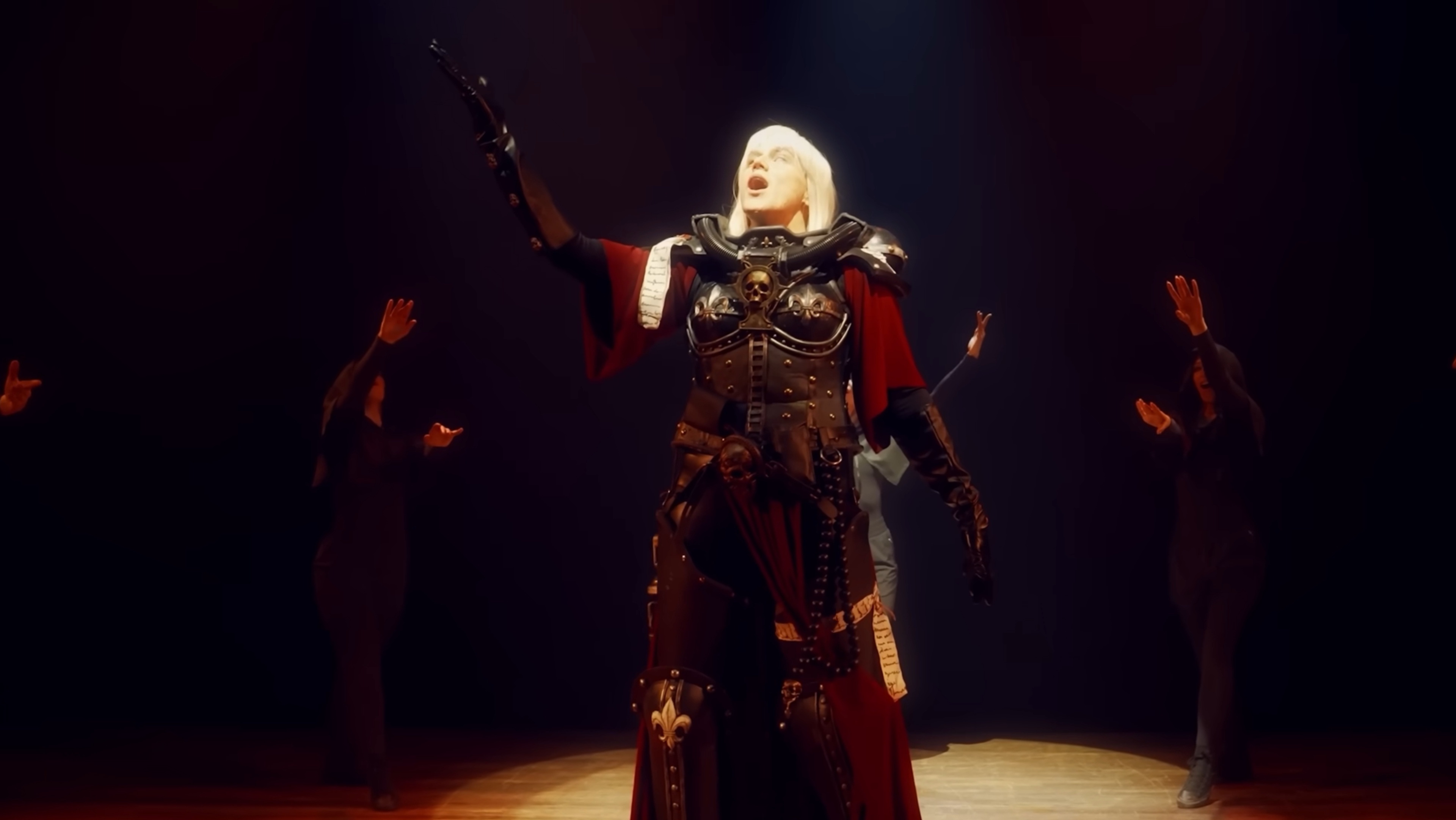 Sister of Battle singing in The Emperor Protects: A Warhammer 40,000 Musical