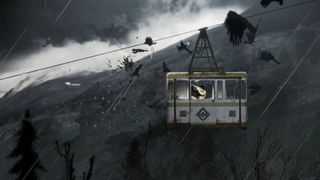 Silver Pines protagonist shoots crows from a cable car
