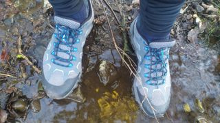 The Merrell Fiery GTX in a stream