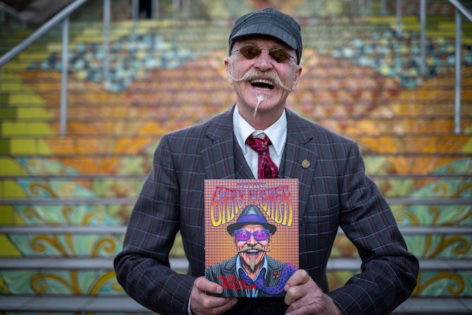 Gary Fisher with his new autobiography, &#039;Being Gary Fisher and The Bicycle Revolution&#039;