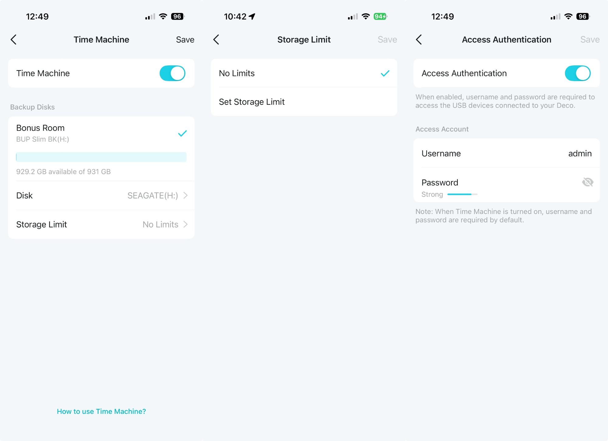 Time Machine Backup on TP-Link