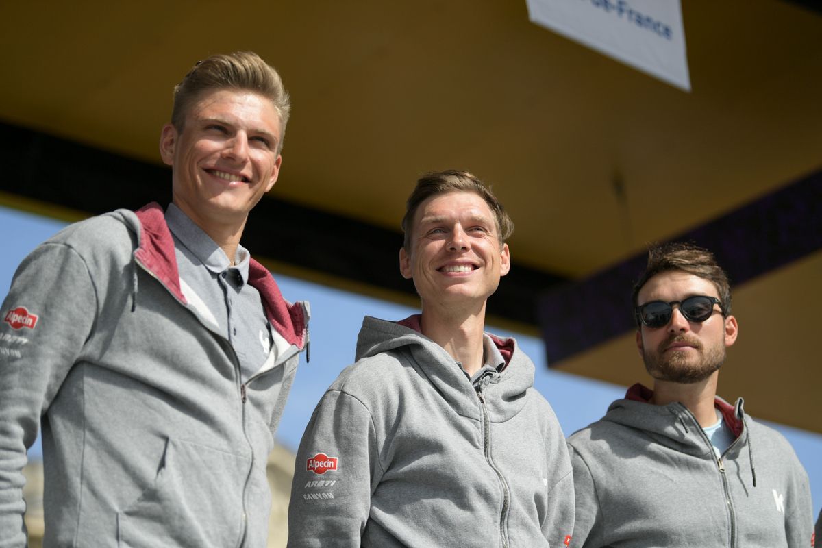 Marcel Kittel and Tony Martin with Rick Zabel