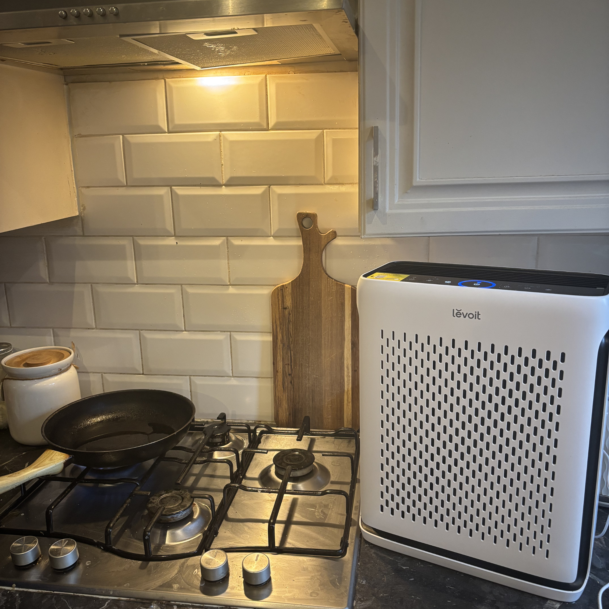 Levoit Vital 100S Smart Air Purifier fried food test