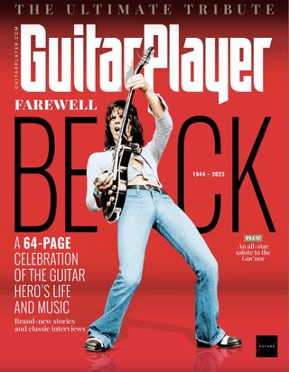 The cover of Guitar Player's Jeff Beck tribute issue