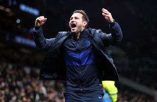 Lampard guided Chelsea to victory over Tottenham, which keeps them three points clear in fourth
