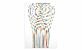 Colourful lines on a white background