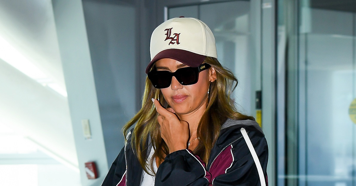 Jessica Alba Wore a Buzzy 2025 Jacket Trend to the Airport
