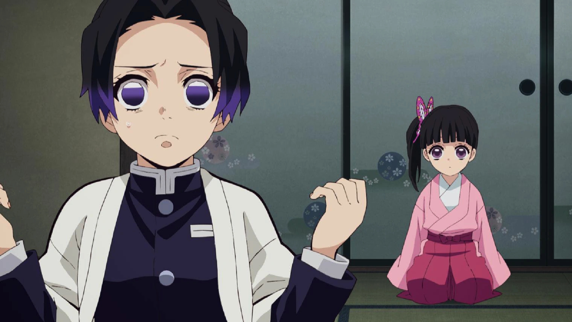 Shinobu Kocho and Kanao Tsuyuri in Demon Slayer