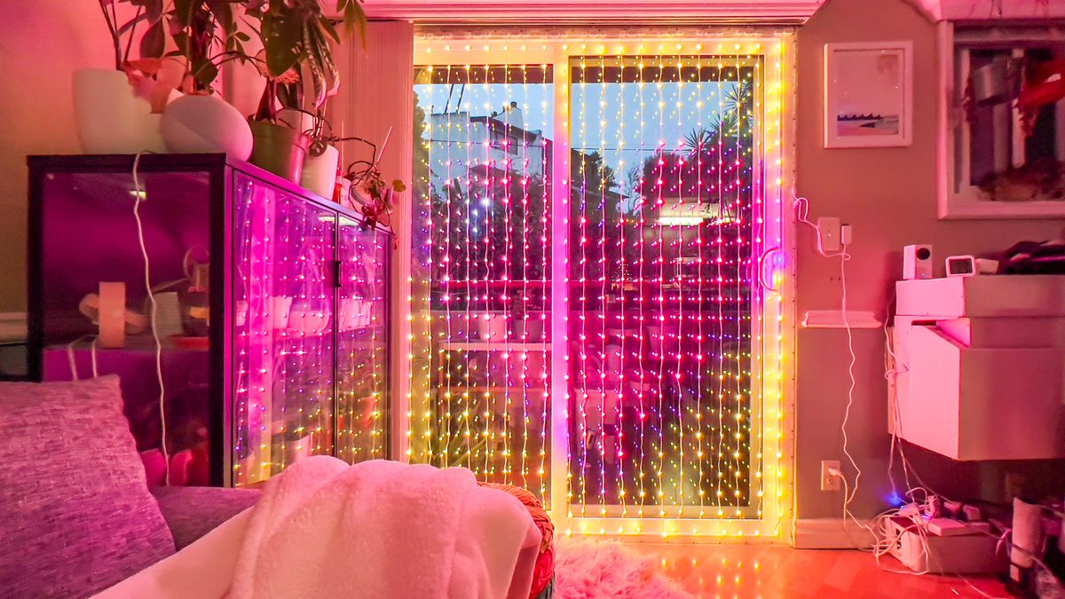 Govee Curtain Lights during author's testing