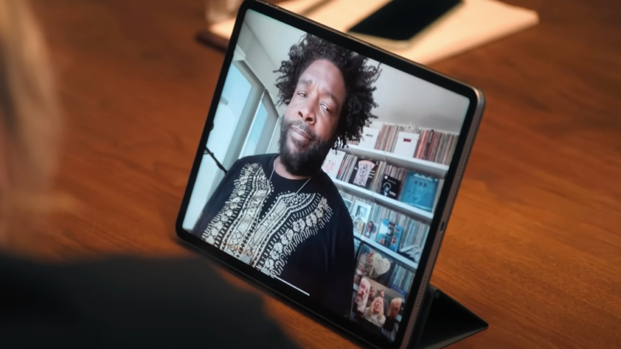 Questlove in a video chat in Spinal Tap II: The End Continues