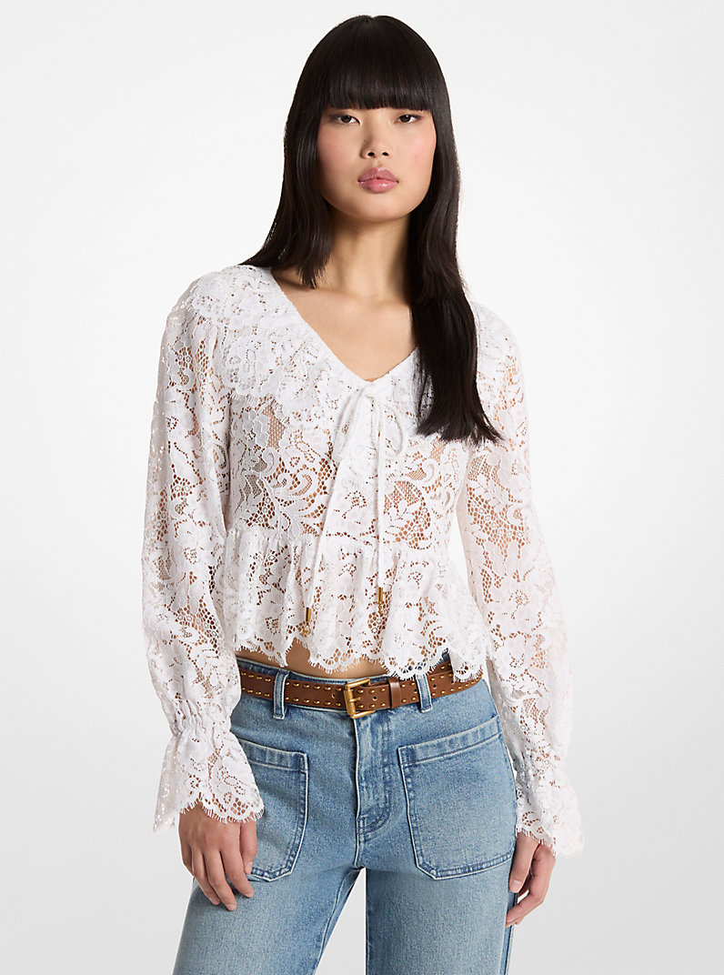 Corded Floral Lace Blouse