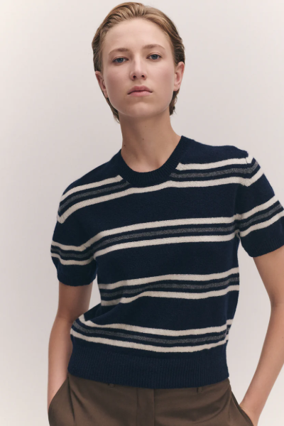 &Daughter, Wicklow Stripe T-Shirt in Red