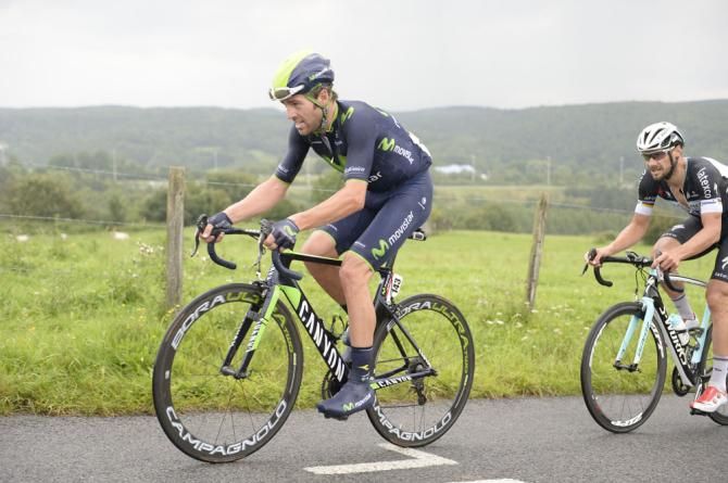 Alex Dowsett (Movistar) in the early break