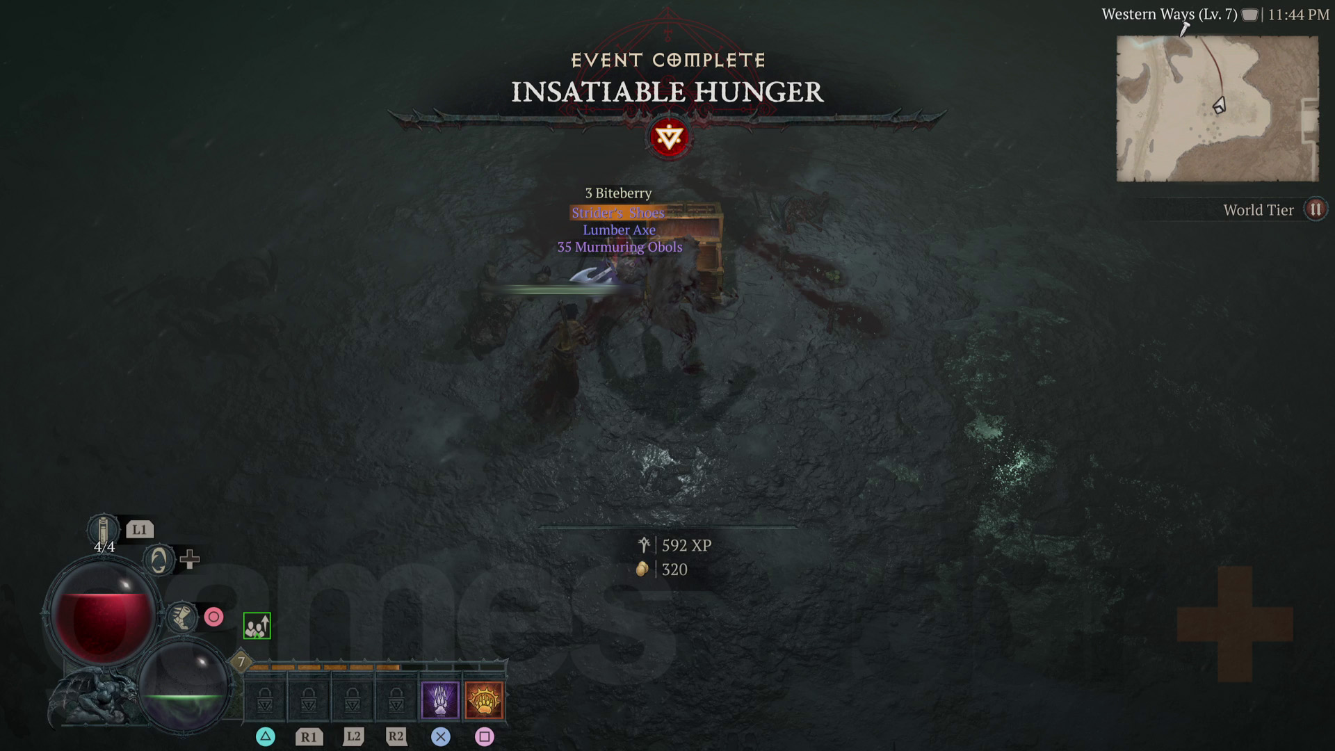 Diablo 4 Obols rewards from completed Insatiable Hunger world event