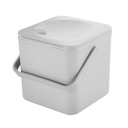 Minky 3.5l Caddy, Kitchen Food Waste Caddy, Recycle Bins for Kitchen, Multipurpose Storage Caddy, Removable Bag Retention Ring &amp;amp; Sturdy Handle, Choice of Colours, Made in the Uk