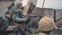 US Marines fighting in Vietnam.
