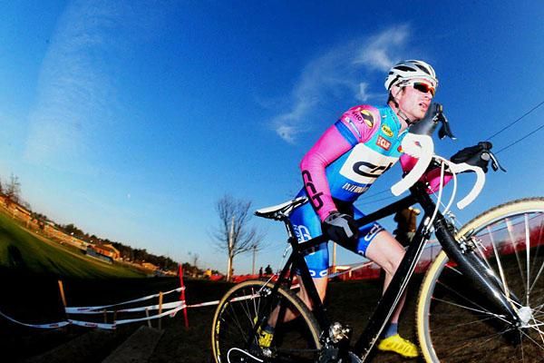 A CCB rider runs the steps on his last lap.