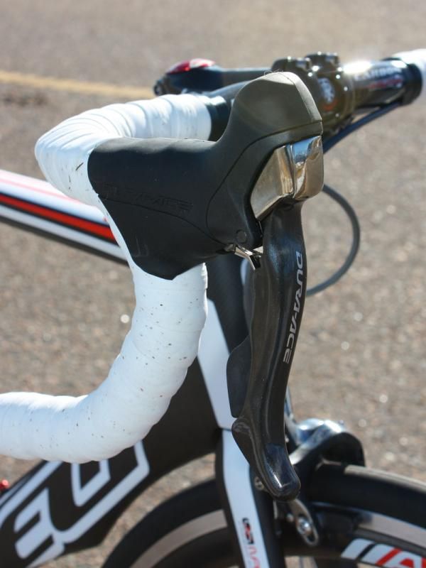 Shimano Dura-Ace STI Dual Control levers provide reliably consistent shift performance