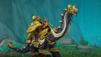 The Trader’s Gilded Brutosaur Mount in World of Warcraft.