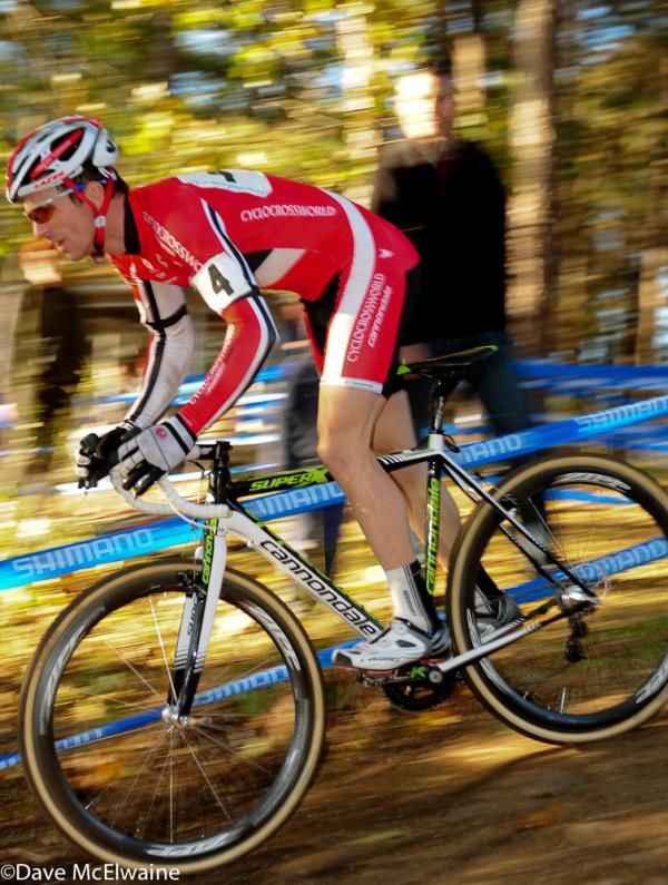 Dylan McNicholas (Cyclocrossworld.com) was smoking the course