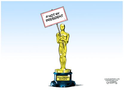 Political Cartoon U.S. Oscars Not My President celebrities