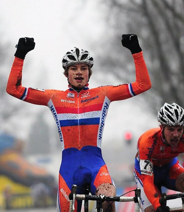 David van der Poel (Netherlands) taking the win in Hoogerheide.