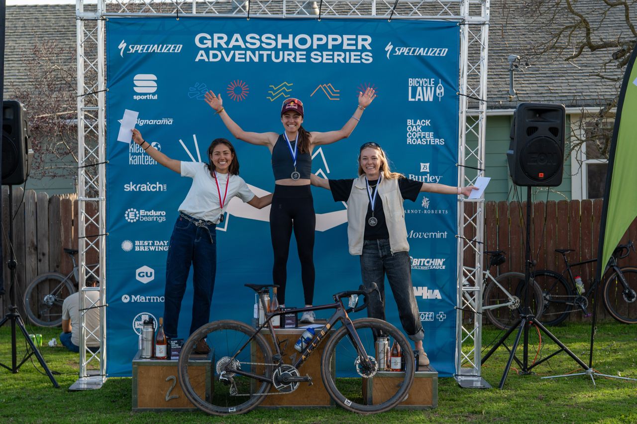 Women's podium at 2025 Huffmaster Hopper.