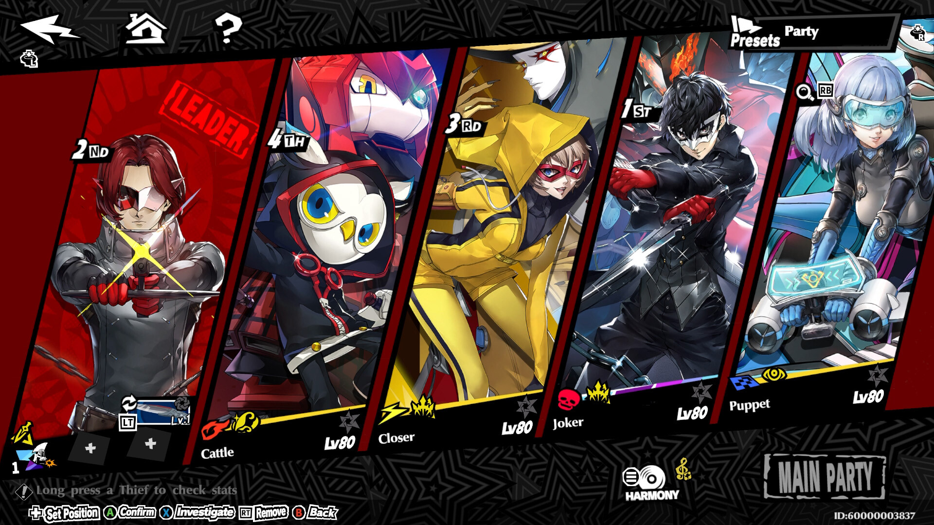 Persona 5: The Phantom X characters
