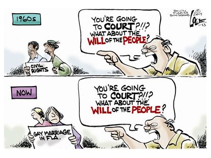Political cartoon gay marriage Supreme Court