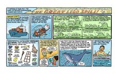 A multi-panel comic explains the Great Lego Spill of 1997.