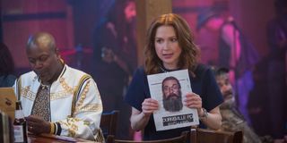 Kimmy Schmidt searching for The Reverend