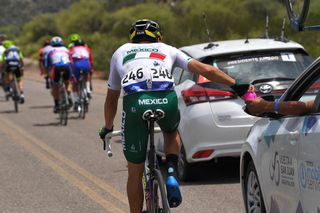 Luis Villalobos (Mexico National Team) in the feed zone during stage 4 at the 2019 Vuelta a San Juan