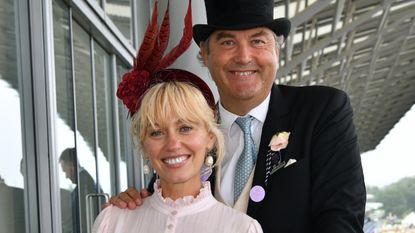 Clodagh McKenna and Harry Herbert pose during Royal Ascot 2021 at Ascot Racecourse on June 18, 2021 in Ascot, England