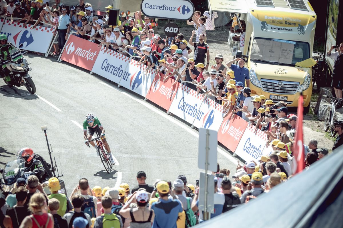 Fabio Aru 400 meters from his first Tour de France stage win at La Planche des Belles Filles