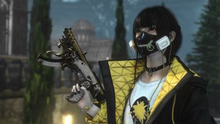 Someone in a mask holding a gun