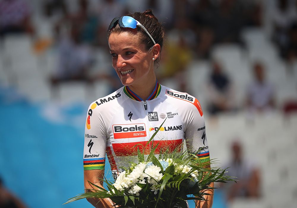 Lizzie Deignan while racing for Boels Dolmans
