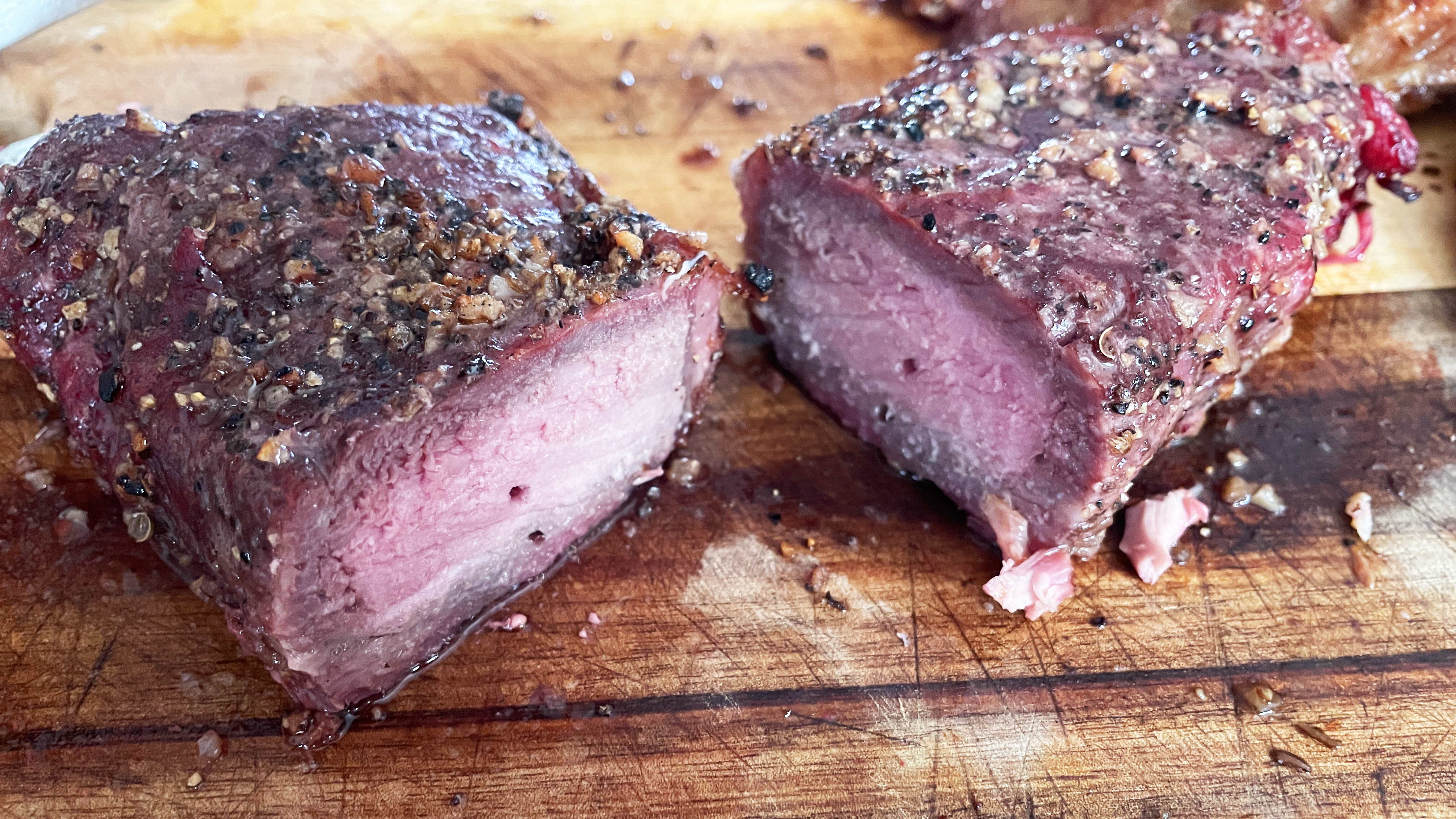 Steak smoked on the Spider Grills Huntsman