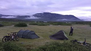 wild camping Thorsmork Iceland.
