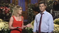 Scarlett Johansson and Colin Jost on Saturday Night Live