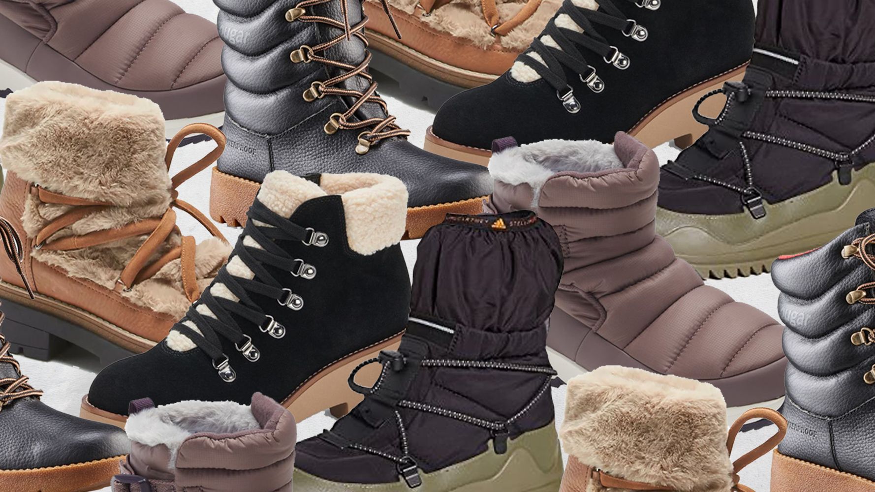 Women's Plush Snow Boots Sneakers Shoes Fur High Top Winter Warm Hiking Fashion 