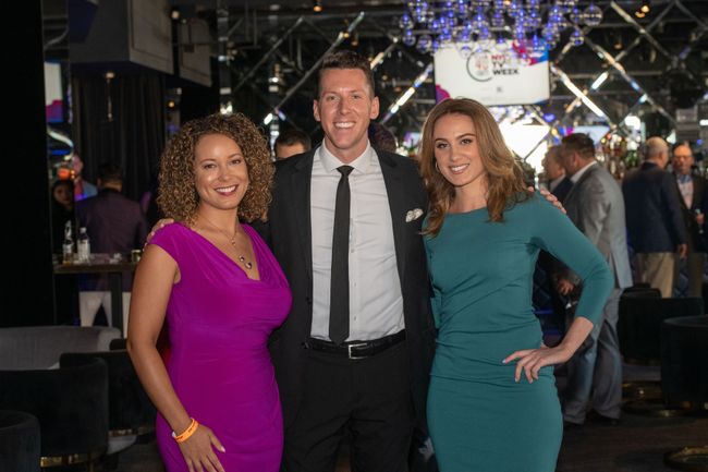 Event hosts (from l.) Jessi Mitchell, community reporter, WCBS New York; Ryan Kristafer, entertainment reporters, WNYW New York; and Shannon Ferry, anchor, Spectrum News NY1.