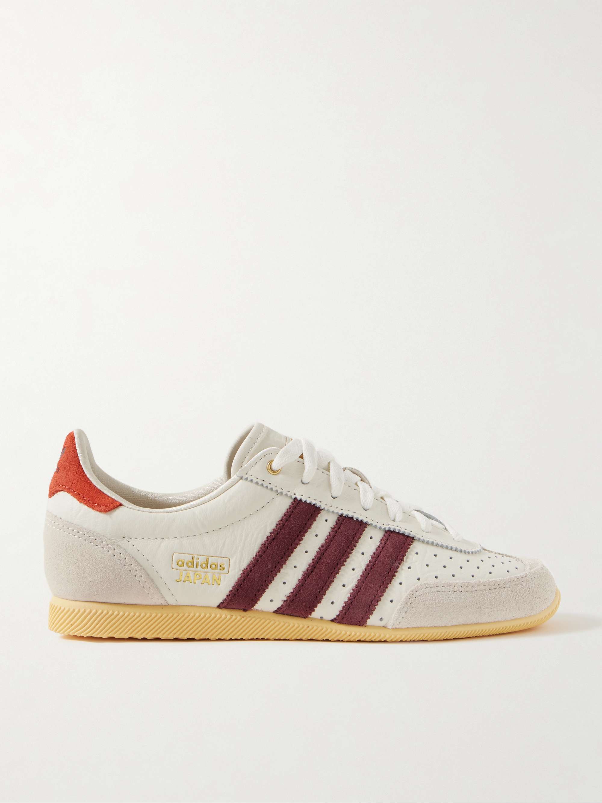 Japan Suede-Trimmed Leather Sneakers