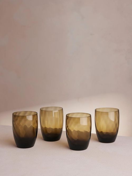 Rosendale Water Glass, Amber, Set of Four