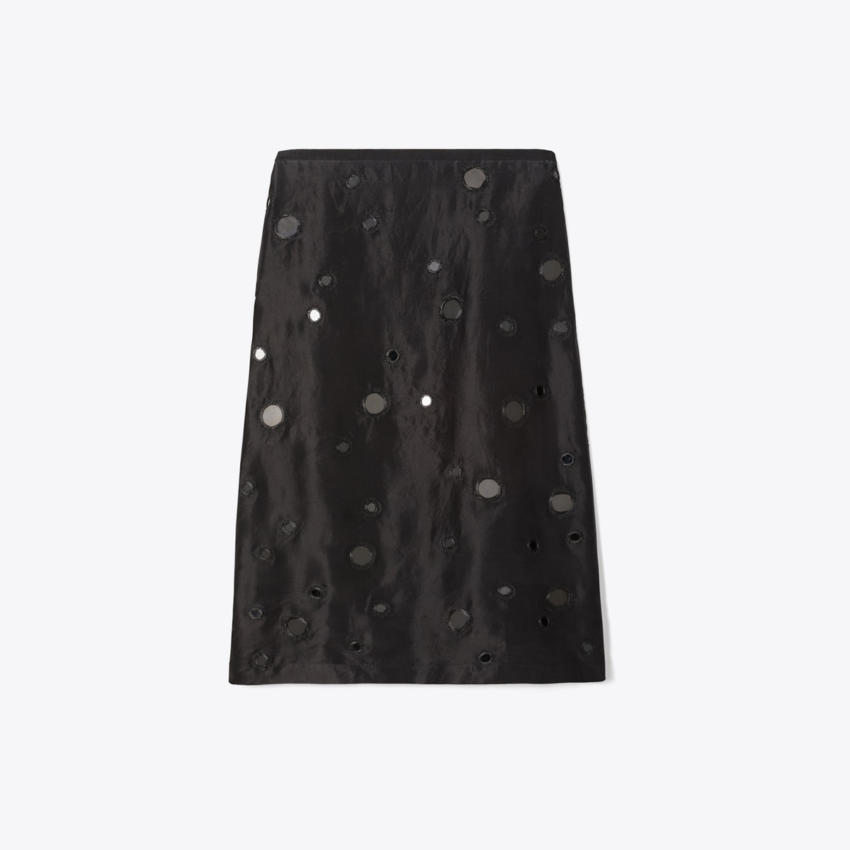 Embellished Mirror Skirt in Black, Size 10